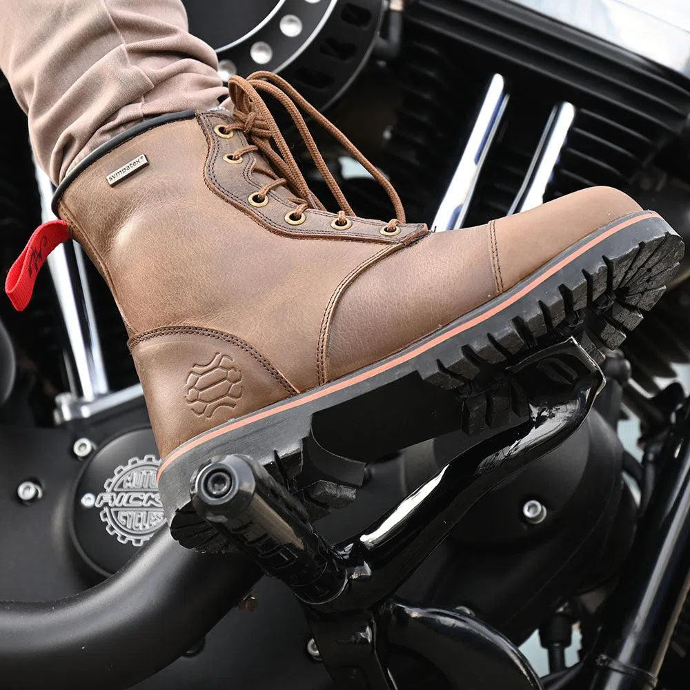 Bottes Moto Simili Cuir Marron Naturalizer - Taille 9M US Femme, Talon Bloc, Neuf Emballé