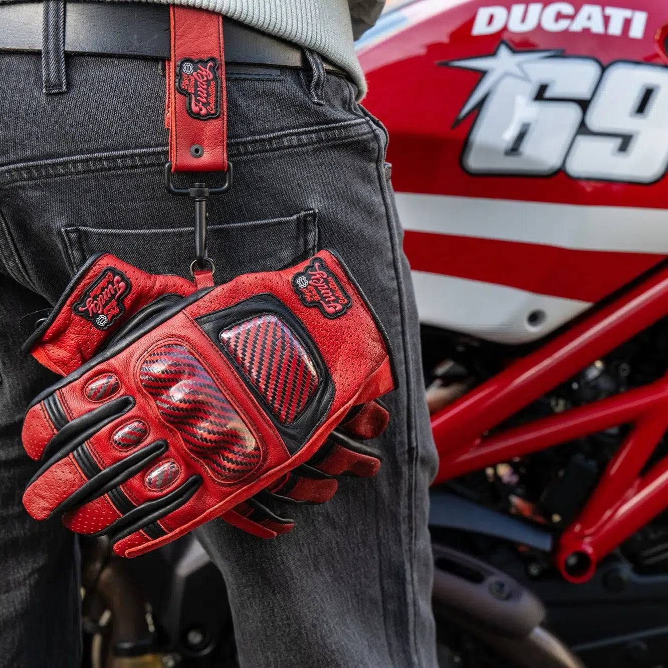 Motorradhandschuhe Rock 'n' Red – Mycl Turell