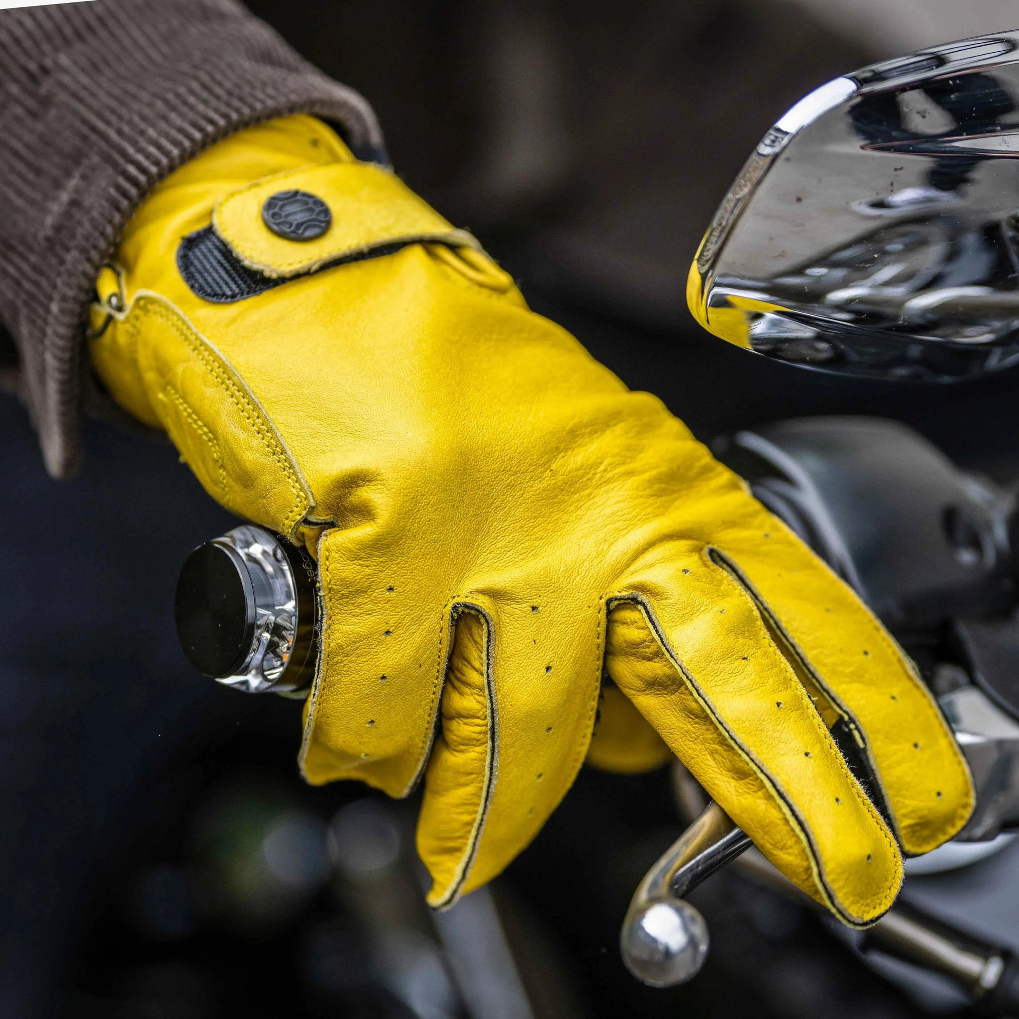 Motorcycle gloves Easy Kangaroorider yellow – Mycl Turell